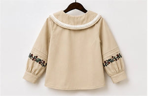 Ivory Embroidered Girls Co-ord Set | Premium Kidswear by Amoura Kids