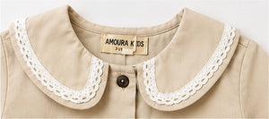 Ivory Embroidered Girls Co-ord Set | Premium Kidswear by Amoura Kids