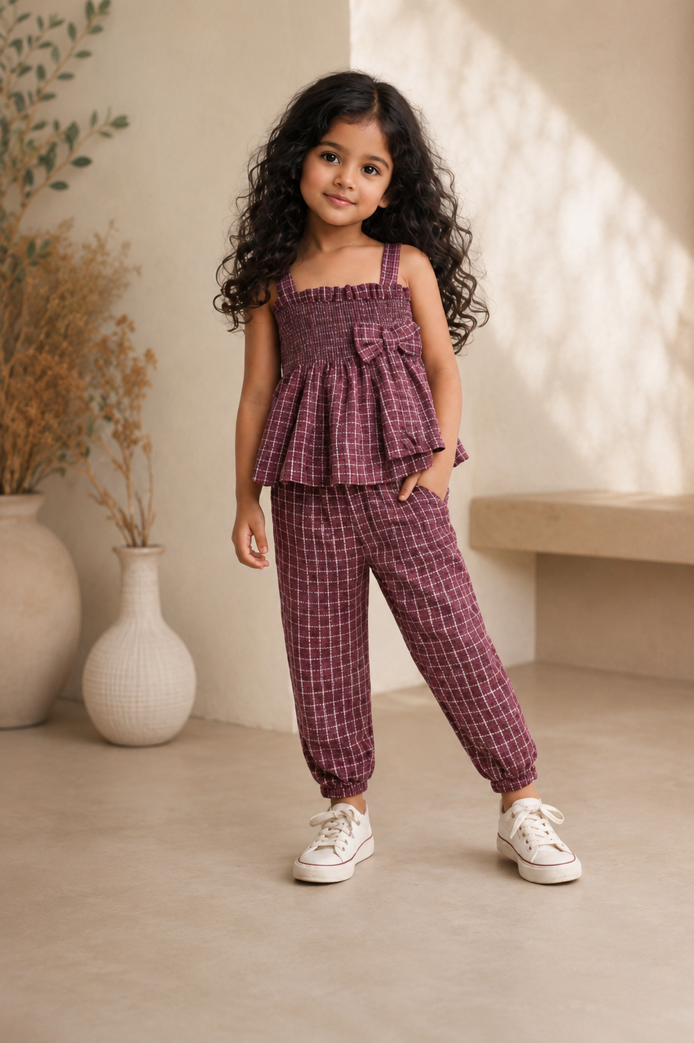 Berry Check Adventure Set | Premium Kidswear by Amoura Kids