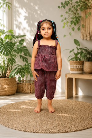Berry Check Adventure Set | Premium Kidswear by Amoura Kids