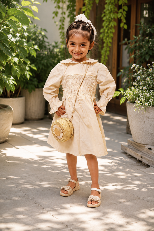 Ivory Cloud Dress | Premium Kidswear by Amoura Kids