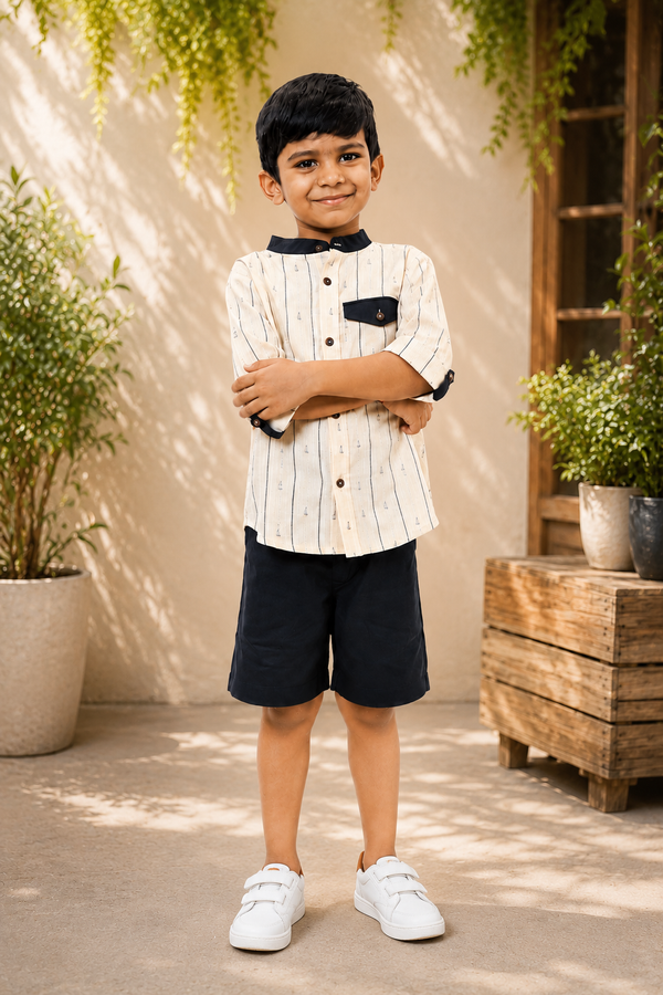 Navy Harbor Gentleman Set | Premium Kidswear by Amoura Kids