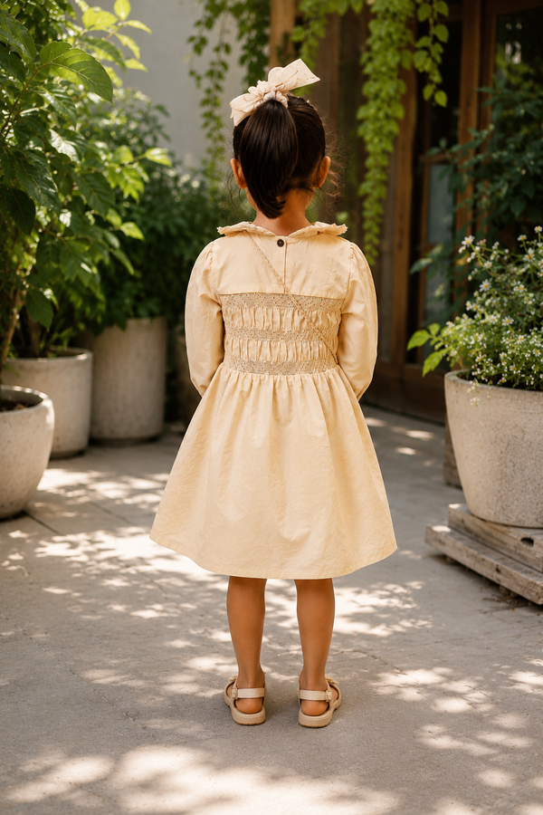 Ivory Cloud Dress | Premium Kidswear by Amoura Kids