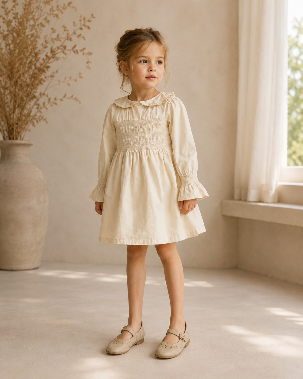 Ivory Cloud Dress | Premium Kidswear by Amoura Kids