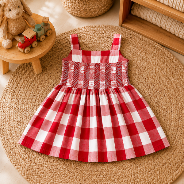 Cherry Picnic Dress | Premium Kidswear by Amoura Kids