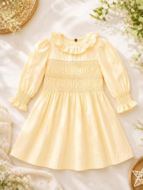Ivory Cloud Dress | Premium Kidswear by Amoura Kids