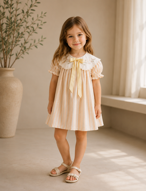 Vanilla Ribbon Dress | Premium Kidswear by Amoura Kids