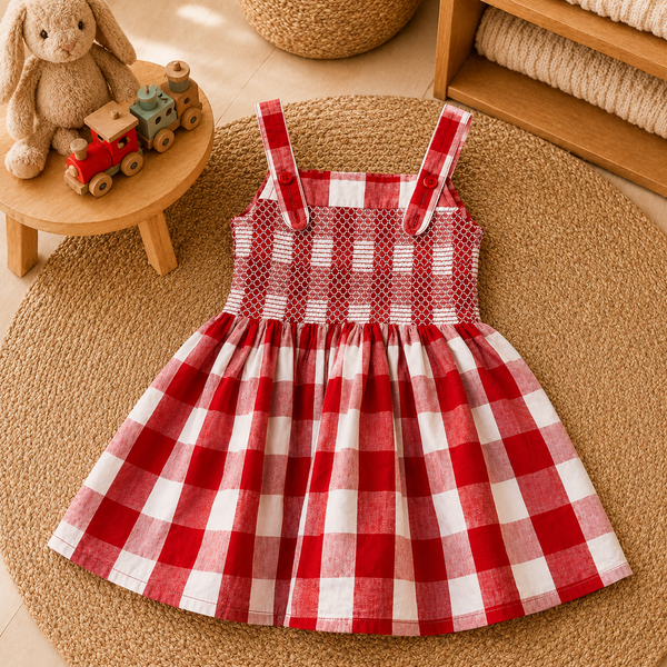 Cherry Picnic Dress | Premium Kidswear by Amoura Kids