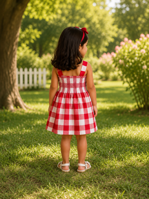 Cherry Picnic Dress | Premium Kidswear by Amoura Kids
