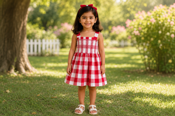 Cherry Picnic Dress | Premium Kidswear by Amoura Kids