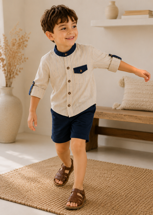 Navy Harbor Gentleman Set | Premium Kidswear by Amoura Kids