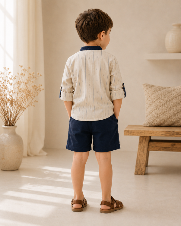 Navy Harbor Gentleman Set | Premium Kidswear by Amoura Kids