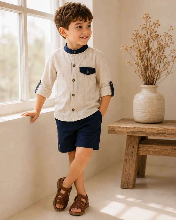 Navy Harbor Gentleman Set | Premium Kidswear by Amoura Kids