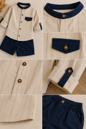 Navy Harbor Gentleman Set | Premium Kidswear by Amoura Kids