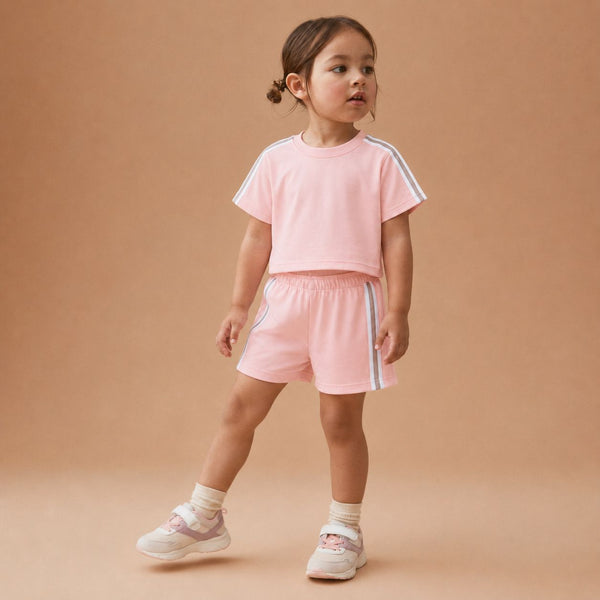 Rose Stripes Co-ord Set | Premium Kidswear by Amoura Kids