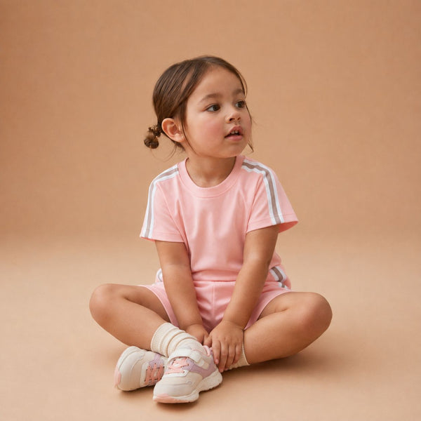 Rose Stripes Co-ord Set | Premium Kidswear by Amoura Kids