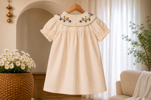 Vanilla Ribbon Dress | Premium Kidswear by Amoura Kids