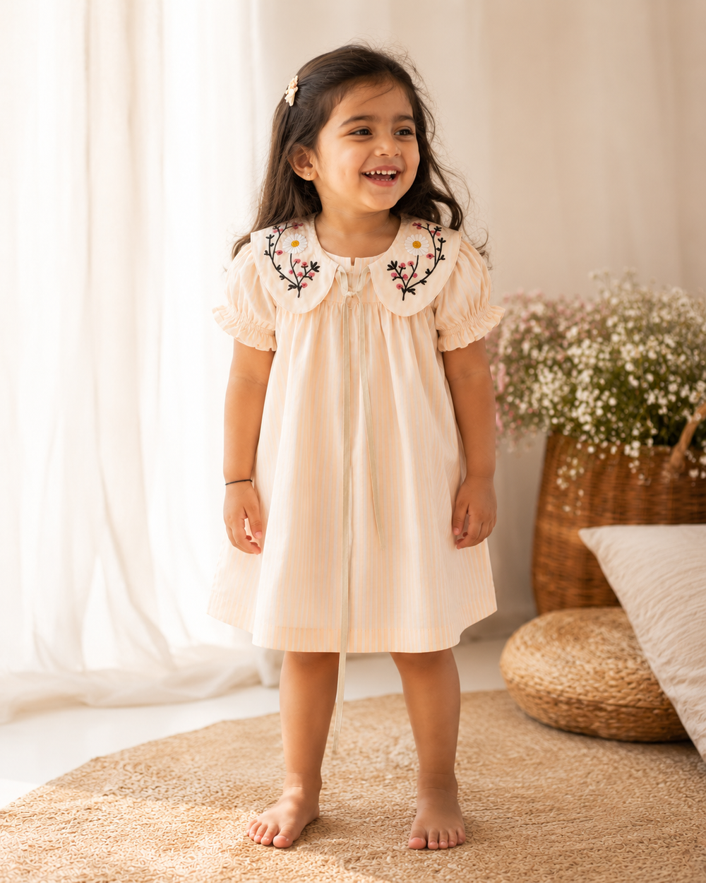 Vanilla Ribbon Dress | Premium Kidswear by Amoura Kids