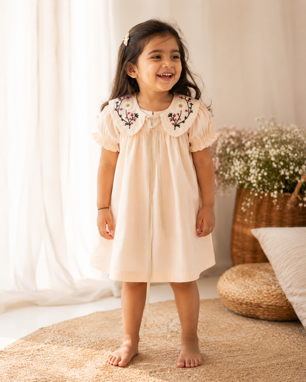 Vanilla Ribbon Dress | Premium Kidswear by Amoura Kids