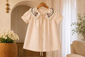 Vanilla Ribbon Dress | Premium Kidswear by Amoura Kids